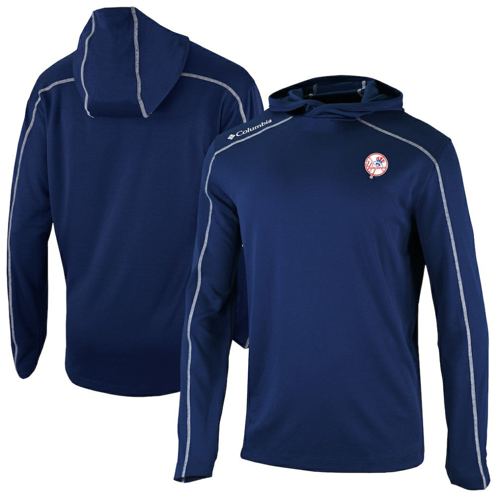 New York Yankees Columbia Omni-Wick Shotgun Pullover Hoodie - Navy - Columbia Discount