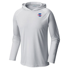 Philadelphia Phillies Columbia Omni-Wick Terminal Tackle Raglan Long Sleeve Hoodie T-Shirt - White - Columbia Lifestyle