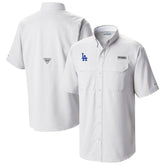 Los Angeles Dodgers Columbia Omni-Wick Low Drag Offshore Button-Up Shirt - White - Columbia Lifestyle