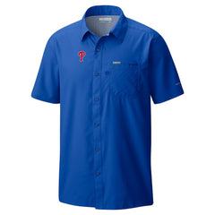 Philadelphia Phillies Columbia Slack Tide Omni-Wick Button-Up Camp Shirt - Royal - Columbia Discount