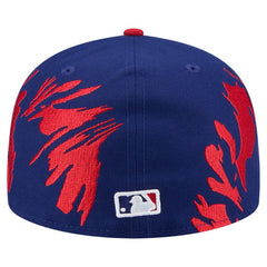 Texas Rangers New Era Retro Pattern 59FIFTY Fitted Hat - Royal/Red - New Era Lifestyle