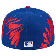 Chicago Cubs New Era Retro Pattern 59FIFTY Fitted Hat - Royal/Red - New Era Discount