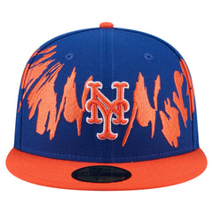 New York Mets New Era Retro Pattern 59FIFTY Fitted Hat - Royal/Orange - New Era on Sale