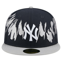New York Yankees New Era Retro Pattern 59FIFTY Fitted Hat - Navy/Gray - New Era Online