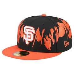 San Francisco Giants New Era Retro Pattern 59FIFTY Fitted Hat - Black/Orange - New Era Sale