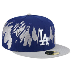 Los Angeles Dodgers New Era Retro Pattern 59FIFTY Fitted Hat - Navy/Gray - New Era Discount