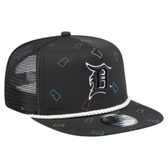 Detroit Tigers New Era Gummy Golfer Trucker Snapback Hat - Black - New Era Sale