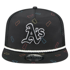 Athletics New Era Gummy Golfer Trucker Adjustable Hat - Black - New Era Discount