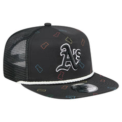 Athletics New Era Gummy Golfer Trucker Adjustable Hat - Black - New Era Discount