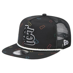 St. Louis Cardinals New Era Gummy Golfer Trucker Snapback Hat - Black - New Era Discount