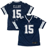 Nike Ezekiel Elliott Dallas Cowboys Youth Game Jersey Navy