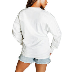 Arizona Cardinals Gameday Couture Women's Classic Comeback Oversized Long Sleeve T-Shirt White