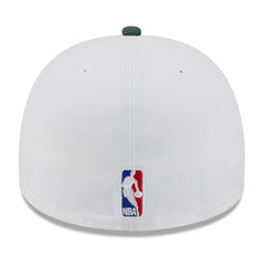 Milwaukee Bucks 2025 NBA Draft A-Frame 59FIFTY Fitted Hat White/Hunter Green | New Era discount
