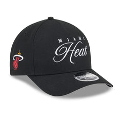 Miami Heat 2025 NBA Draft M-Crown A-Frame 9FORTY Adjustable Hat Black | New Era for sale