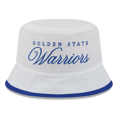Golden State Warriors 2025 NBA Draft Nylon Bucket Hat for sale White/Royal | New Era US