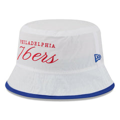 Philadelphia 76ers 2025 NBA Draft Nylon Bucket Hat White/Royal | New Era for sale