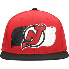 New Jersey Devils Mitchell & Ness Soul Triple Up Snapback Hat - Red - NHL 202327386