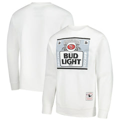 Mitchell & Ness San Francisco 49ers x Bud Light The Crest Pullover Sweatshirt White