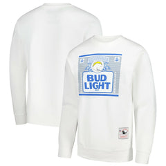 Mitchell & Ness Los Angeles Chargers x Bud Light The Crest Pullover Sweatshirt White