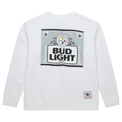 Mitchell & Ness Pittsburgh Steelers x Bud Light The Crest Pullover Sweatshirt White