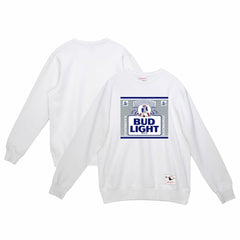 Mitchell & Ness New England Patriots x Bud Light The Crest Pullover Sweatshirt White