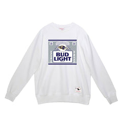 Mitchell & Ness Baltimore Ravens x Bud Light The Crest Pullover Sweatshirt White