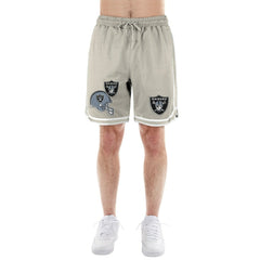 Las Vegas Raiders New Era Stone Multi Patch Shorts Light Beige