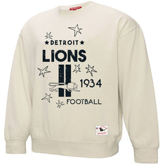 Mitchell & Ness Detroit Lions Women's Shooting Stars Pullover Sweatshirt Cream