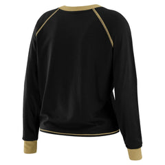 New Orleans Saints WEAR by Erin Andrews Women's Plus Size Tie-Front Long Sleeve Top Black/Gold