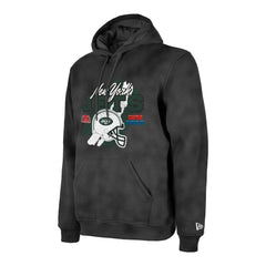 New York Jets New Era Identity Helmet Enzyme Washed Pullover Hoodie Black