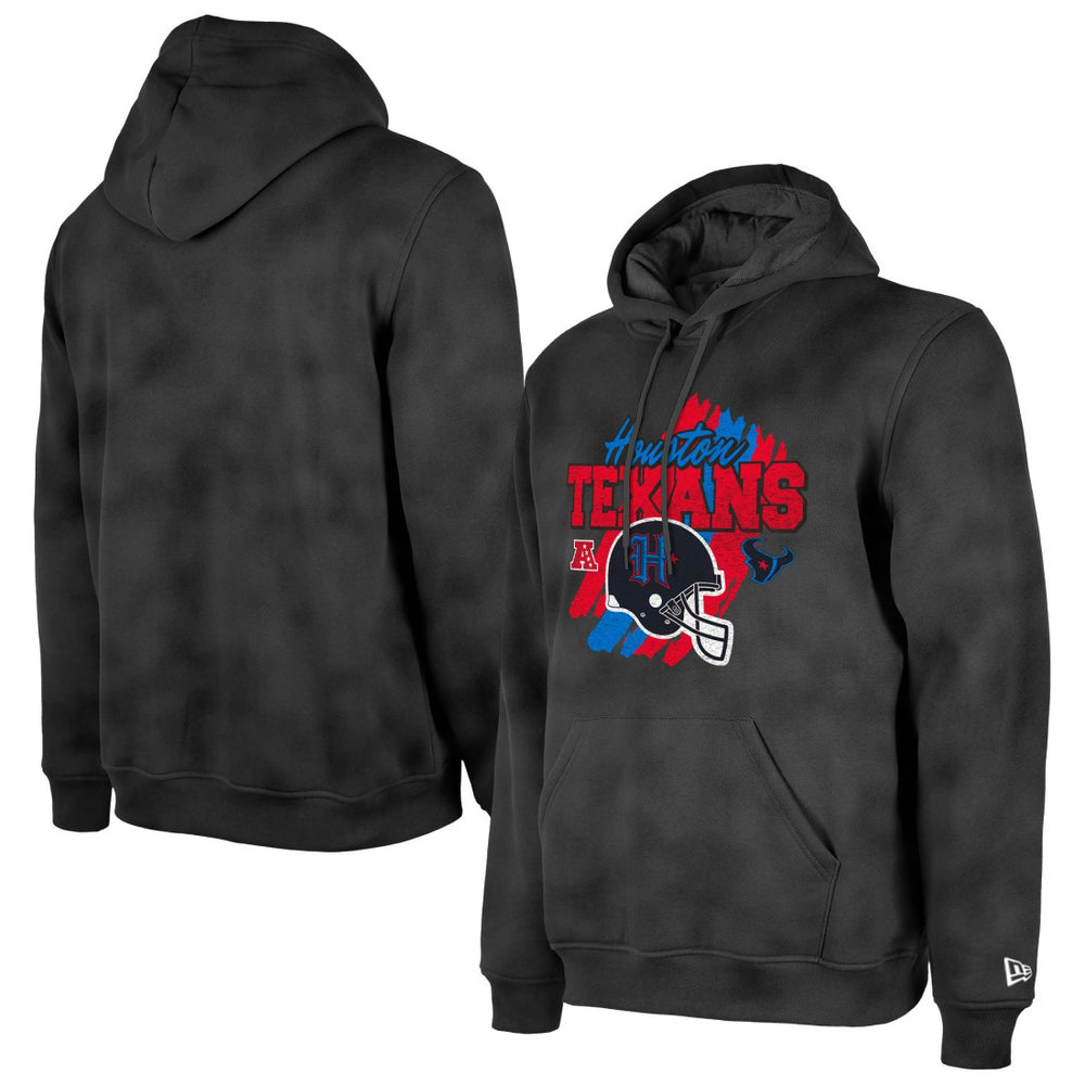 Houston Texans New Era Identity Helmet Enzyme Washed Pullover Hoodie Black