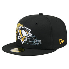 Pittsburgh Penguins New Era State Stitch 59FIFTY Fitted Hat - Black - NHL 202353278