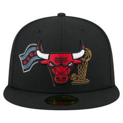 Chicago Bulls State Stitch 59FIFTY Fitted Hat Black | New Era Near Me