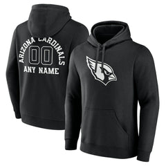 Arizona Cardinals Personalized Name & Number Pullover Hoodie Black
