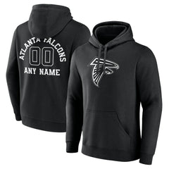 Atlanta Falcons Personalized Name & Number Pullover Hoodie Black