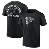 Atlanta Falcons Personalized Name & Number Monochrome T-Shirt Black