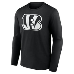Cincinnati Bengals Personalized Name & Number Monochrome Long Sleeve T-Shirt Black