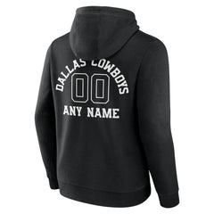 Dallas Cowboys Personalized Name & Number Pullover Hoodie Black