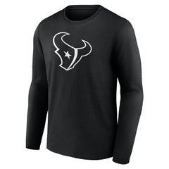 Houston Texans Personalized Name & Number Monochrome Long Sleeve T-Shirt Black