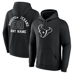 Houston Texans Personalized Name & Number Pullover Hoodie Black