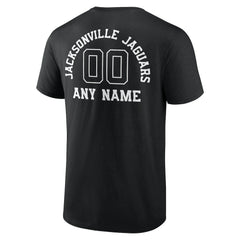 Jacksonville Jaguars Personalized Name & Number Monochrome T-Shirt Black