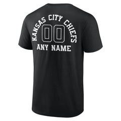Kansas City Chiefs Personalized Name & Number Monochrome T-Shirt Black