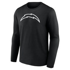 Los Angeles Chargers Personalized Name & Number Monochrome Long Sleeve T-Shirt Black