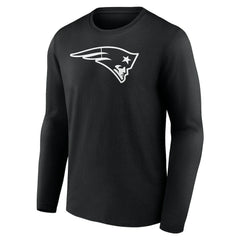 New England Patriots Personalized Name & Number Monochrome Long Sleeve T-Shirt Black