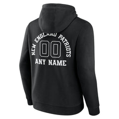 New England Patriots Personalized Name & Number Pullover Hoodie Black