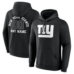New York Giants Personalized Name & Number Pullover Hoodie Black