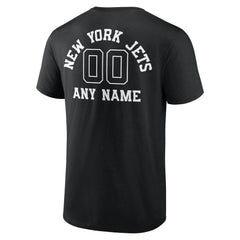 New York Jets Personalized Name & Number Monochrome T-Shirt Black