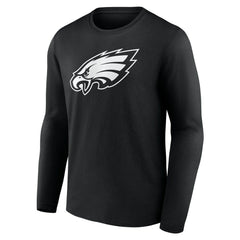 Philadelphia Eagles Personalized Name & Number Monochrome Long Sleeve T-Shirt Black