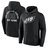 Philadelphia Eagles Personalized Name & Number Pullover Hoodie Black