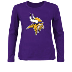 Fanatics Minnesota Vikings Women's Plus Size Long Sleeve T-Shirt Purple
